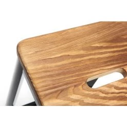 MILIBOO Tabourets De Bar Industriels En Métal Noir Et Bois H65 Cm (lot De 2) NICK - Noir -France MILIBOO Soldes 2022 69280734 4