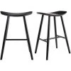MILIBOO Tabourets De Bar Noirs H65 Cm (lot De 2) DEMORY - Noir