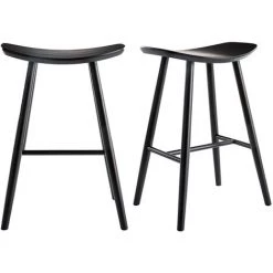 MILIBOO Tabourets De Bar Noirs H65 Cm (lot De 2) DEMORY - Noir