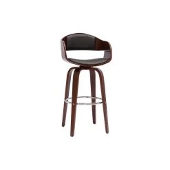 MILIBOO Tabourets De Bar Vintage Pivotants 360° Noyer H67 Cm GAO - Noyer / Noir -France MILIBOO Soldes 2022 69280736 3