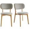 MILIBOO Chaises Scandinaves En Bois Clair Et Tissu Gris (lot De 2) FAUVETTE - Naturel -France MILIBOO Soldes 2022 69398815 1