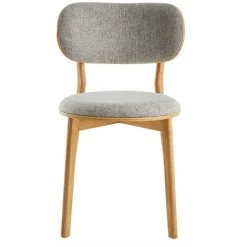 MILIBOO Chaises Scandinaves En Bois Clair Et Tissu Gris (lot De 2) FAUVETTE - Naturel -France MILIBOO Soldes 2022 69398815 2