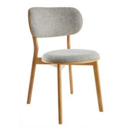 MILIBOO Chaises Scandinaves En Bois Clair Et Tissu Gris (lot De 2) FAUVETTE - Naturel -France MILIBOO Soldes 2022 69398815 3