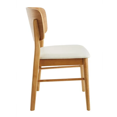 MILIBOO Chaises Bois Clair Et Blanc (lot De 2) SHELDON - Bois Clair / Blanc 6 MILIBOO Chaises Bois Clair Et Blanc (lot De 2) SHELDON - Bois Clair / Blanc – Image 4