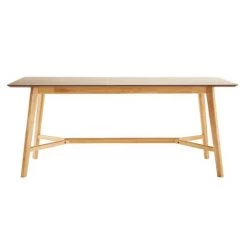 MILIBOO Table à Manger Vintage En Bois Clair L180 Cm KARA - Naturel