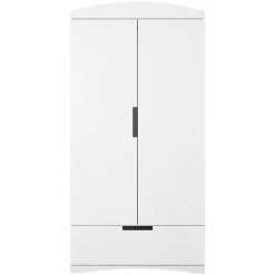 MILIBOO Armoire Blanche Avec Penderie Et étagères ANTONIN - Blanc