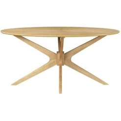 MILIBOO Table à Manger Design Ovale Chêne L160 Cm DIELLI - Chêne Clair