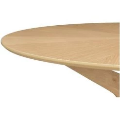MILIBOO Table à Manger Design Ronde Chêne D120 Cm DIELLI - Chêne Clair -France MILIBOO Soldes 2022 70083568 3