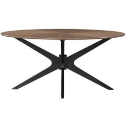 MILIBOO Table à Manger Design Ovale Noyer L160 Cm DIELLI - Noyer
