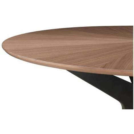 MILIBOO Table à Manger Design Ronde Noyer D120 Cm DIELLI - Noyer 5 MILIBOO Table à Manger Design Ronde Noyer D120 Cm DIELLI - Noyer – Image 3