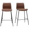 MILIBOO Tabourets De Bar Fixes Marron Aspect Vieilli Et Métal Noir H65 Cm (lot De 2) HAROLD - Marron 2 MILIBOO Tabourets De Bar Fixes Marron Aspect Vieilli Et Métal Noir H65 Cm (lot De 2) HAROLD - Marron -France MILIBOO Soldes 2022 70084191 1