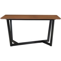 MILIBOO Table Design Rectangulaire Noyer Et Bois Teinté Noir L150 Cm KOUK - Noyer