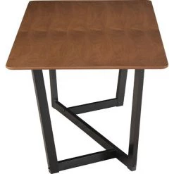 MILIBOO Table Design Rectangulaire Noyer Et Bois Teinté Noir L150 Cm KOUK - Noyer -France MILIBOO Soldes 2022 70187438 3