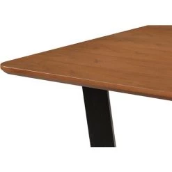 MILIBOO Table Design Rectangulaire Noyer Et Bois Teinté Noir L150 Cm KOUK - Noyer -France MILIBOO Soldes 2022 70187438 4