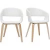 MILIBOO Chaises Design En Polyuréthane Blanc Et Pieds Bois Clair (lot De 2) SLAM - Bois Clair / Blanc 1 MILIBOO Chaises Design En Polyuréthane Blanc Et Pieds Bois Clair (lot De 2) SLAM - Bois Clair / Blanc -France MILIBOO Soldes 2022 70187439 1