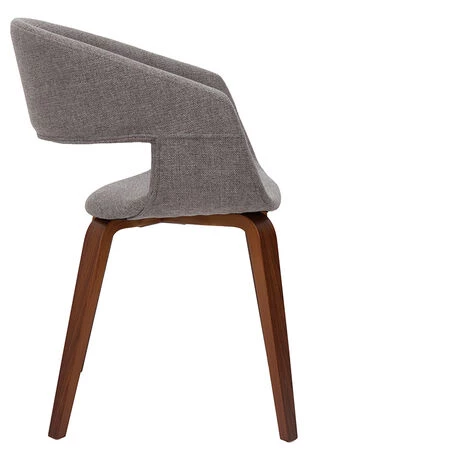 MILIBOO Chaises Design En Tissu Gris Clair Et Pieds En Bois Foncé (lot De 2) SLAM - Gris Clair 6 MILIBOO Chaises Design En Tissu Gris Clair Et Pieds En Bois Foncé (lot De 2) SLAM - Gris Clair – Image 4