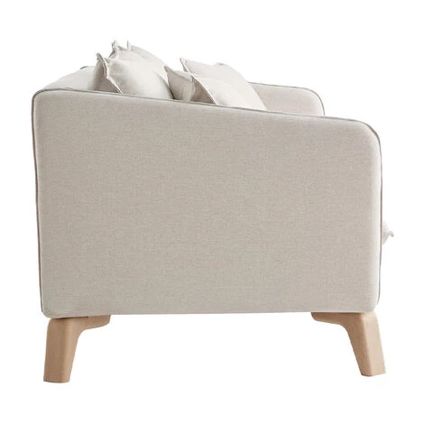 MILIBOO Canapé 3 Places éco-responsable En Tissu Beige Clair FOREST - Beige 5 MILIBOO Canapé 3 Places éco-responsable En Tissu Beige Clair FOREST - Beige – Image 3