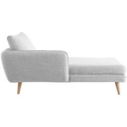 MILIBOO Méridienne Angle Gauche En Tissu Gris Clair Chiné CREEP - Gris Clair -France MILIBOO Soldes 2022 70341945 4