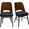 MILIBOO Chaises Vintage Noyer Et Assise Noire (lot De 2) EDITO - Noir -France MILIBOO Soldes 2022 70341948 1