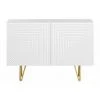 MILIBOO Buffet Design Blanc Et Doré Avec 2 Portes L107 Cm OZEN - Blanc 1 MILIBOO Buffet Design Blanc Et Doré Avec 2 Portes L107 Cm OZEN - Blanc -France MILIBOO Soldes 2022 70728431 1