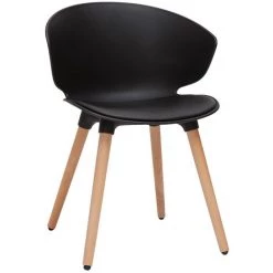 MILIBOO Chaise Design Noir Et Bois Clair WING - Noir -France MILIBOO Soldes 2022 71189040 2