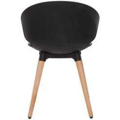 MILIBOO Chaise Design Noir Et Bois Clair WING - Noir -France MILIBOO Soldes 2022 71189040 4