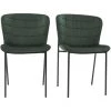 MILIBOO Chaises Design En Velours Vert Foncé Et Métal Noir (lot De 2) SAIGA - Vert Velours -France MILIBOO Soldes 2022 71264867 1