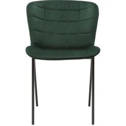 MILIBOO Chaises Design En Velours Vert Foncé Et Métal Noir (lot De 2) SAIGA - Vert Velours -France MILIBOO Soldes 2022 71264867 2