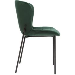 MILIBOO Chaises Design En Velours Vert Foncé Et Métal Noir (lot De 2) SAIGA - Vert Velours -France MILIBOO Soldes 2022 71264867 4