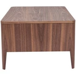 MILIBOO Table Basse Vintage Rectangulaire Avec Tiroir Et Niche Noyer L100 Cm BENJA - Noyer -France MILIBOO Soldes 2022 71382633 4