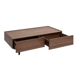 MILIBOO Table Basse Avec Tiroirs En Bois Foncé L120 Cm SANAA - Noyer -France MILIBOO Soldes 2022 71382941 3