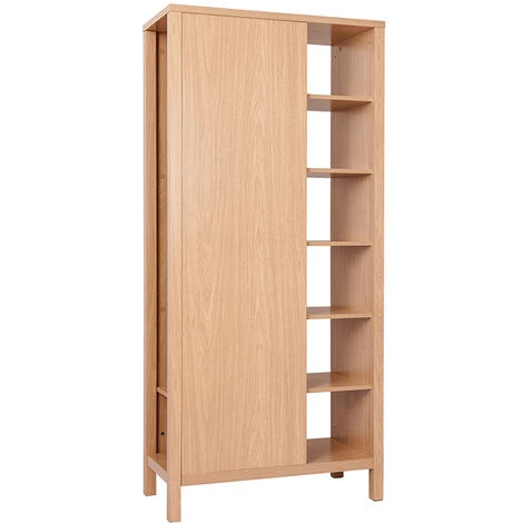 MILIBOO Armoire D'entrée Finition Chêne Avec Penderie Et étagères L83 Cm GUMBY - Naturel 4 MILIBOO Armoire D'entrée Finition Chêne Avec Penderie Et étagères L83 Cm GUMBY - Naturel – Image 2