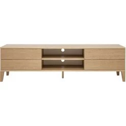 MILIBOO Meuble TV Scandinave Bois Clair L180 Cm FREDDY - Naturel