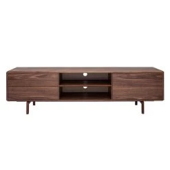 MILIBOO Meuble TV Noyer Avec Rangements L180 Cm SUVA - Noyer