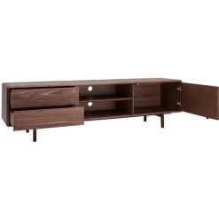 MILIBOO Meuble TV Noyer Avec Rangements L180 Cm SUVA - Noyer -France MILIBOO Soldes 2022 71604620 3