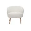 MILIBOO Fauteuil Scandinave En Tissu Effet Laine Bouclée Et Bois MAGGIE - Blanc 1 MILIBOO Fauteuil Scandinave En Tissu Effet Laine Bouclée Et Bois MAGGIE - Blanc -France MILIBOO Soldes 2022 71614575 1