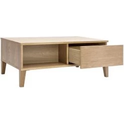 MILIBOO Table Basse Scandinave Avec Rangement En Bois Clair L100 Cm FREDDY - Naturel -France MILIBOO Soldes 2022 71614587 3